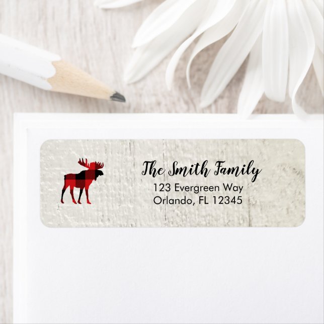 Moose Buffalo Karo Wilderness Address Label (Insitu)