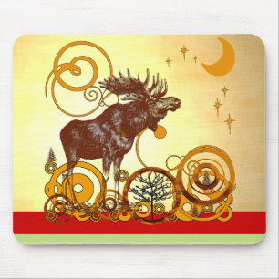 Moose Christmas Mousepad