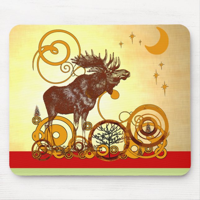 Moose Christmas Mousepad (Vorne)