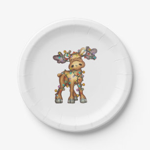 Moose Christmas Pappteller
