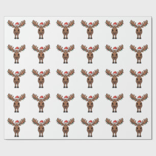 Moose Christmas Tree Lights Funny Xmas Moose Lover Geschenkpapier
