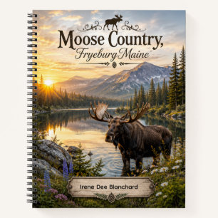 Moose Country Fryeburg Maine Personalisiertes Noti Notizbuch
