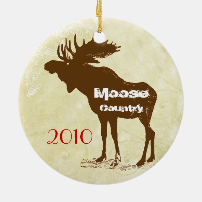 Moose Country - Ornement photo de Noël (Dos)