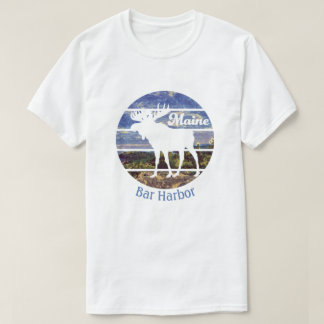 Moose Custom Town Name Retro T-Shirt