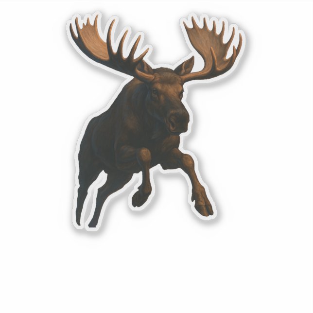 Moose Cut-out sticker (Vorderseite)