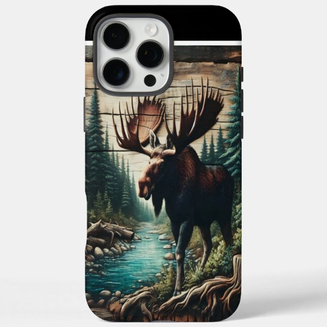 Moose durch Stream iPhone 16 Pro Max Hülle (Rückseite)