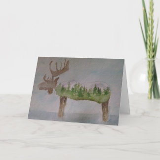 Moose Grußkarte Karte