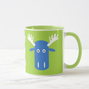 Moose Head Pop Art kundenspezifische Monogramm-Tas Tasse