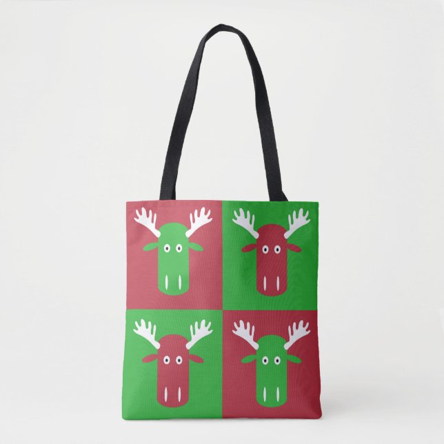 Moose Head Pop Art Taschen (Vorderseite)