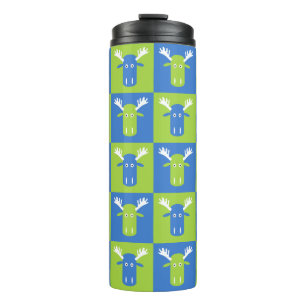 Moose Head Pop Art tumbler Thermosbecher
