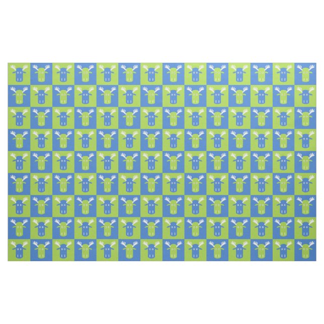 Moose Head Pop Art Zollgewebe Stoff (Fat Quarter (45,7 x 55,9 cm))