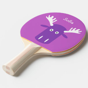 Moose Head PopArt Pingpongpaddel in Monogramm Tischtennis Schläger