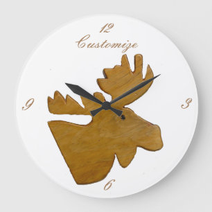 Moose Head Thunder_Cove Große Wanduhr