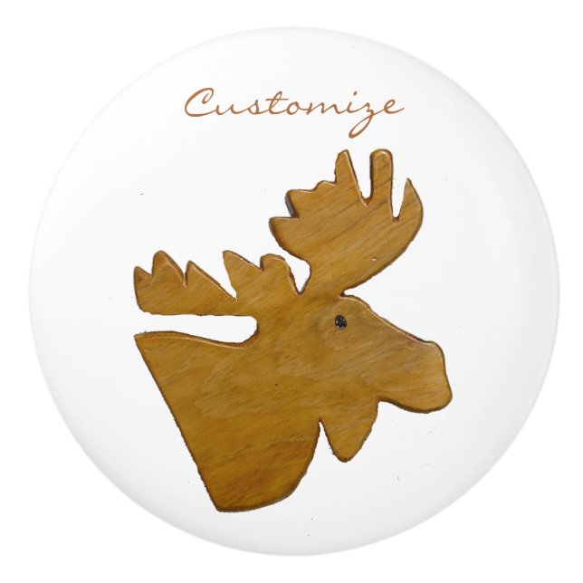 Moose Head Thunder_Cove Keramikknauf (Vorderseite)