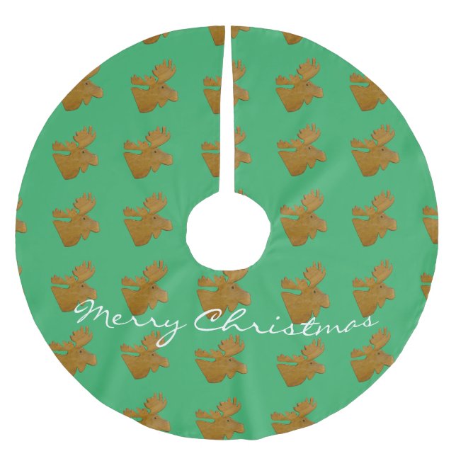 Moose Head Thunder_Cove Polyester Weihnachtsbaumdecke (Vorderseite)