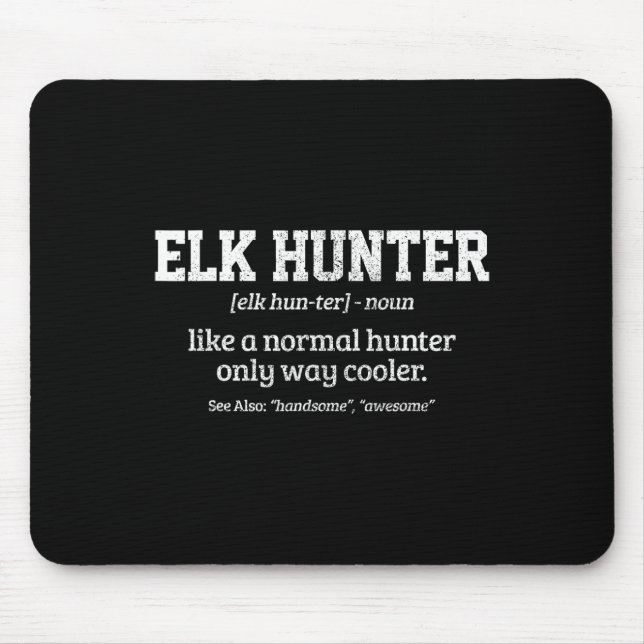 Moose Hunter Gift Funny Definition Elchenjagd Mousepad (Vorne)