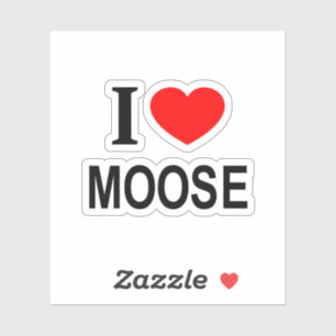 ❤️ MOOSE I LIEBE MOOSE I HERZMOOSE Vinyl Aufkleber