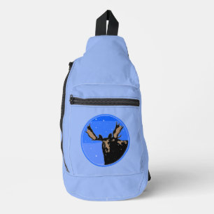Moose im Winter - Original Wildlife Art Crossbody Bag