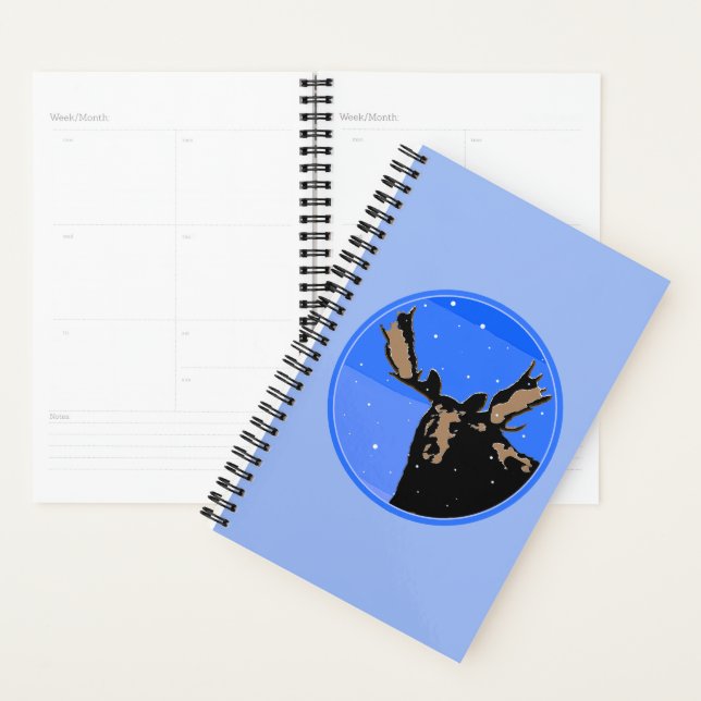 Moose im Winter - Original Wildlife Art Planer (Anzeige)