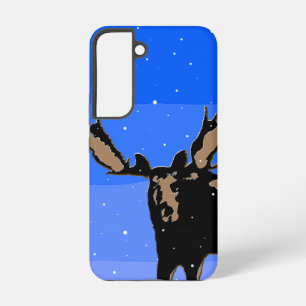 Moose im Winter - Original Wildlife Art Samsung Galaxy Hülle