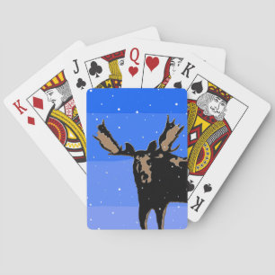 Moose im Winter - Original Wildlife Art Spielkarten