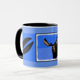 Moose im Winter - Original Wildlife Art Tasse