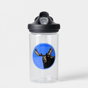 Moose im Winter - Original Wildlife Art Trinkflasche