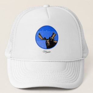 Moose im Winter - Original Wildlife Art Truckerkappe