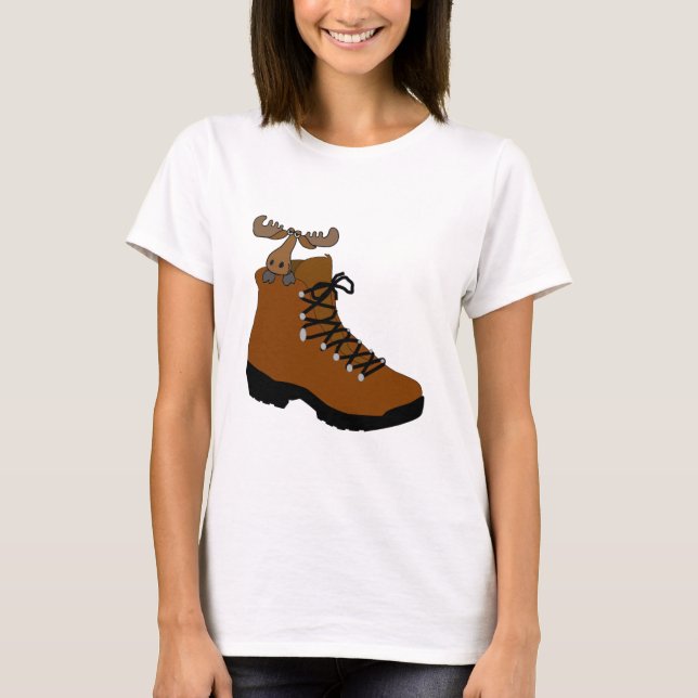MOOSE IN EINEM BOOT T-Shirt (Vorderseite)