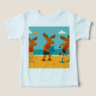 Moose in Motion – Beach Olympics Sommer-T-Shirt