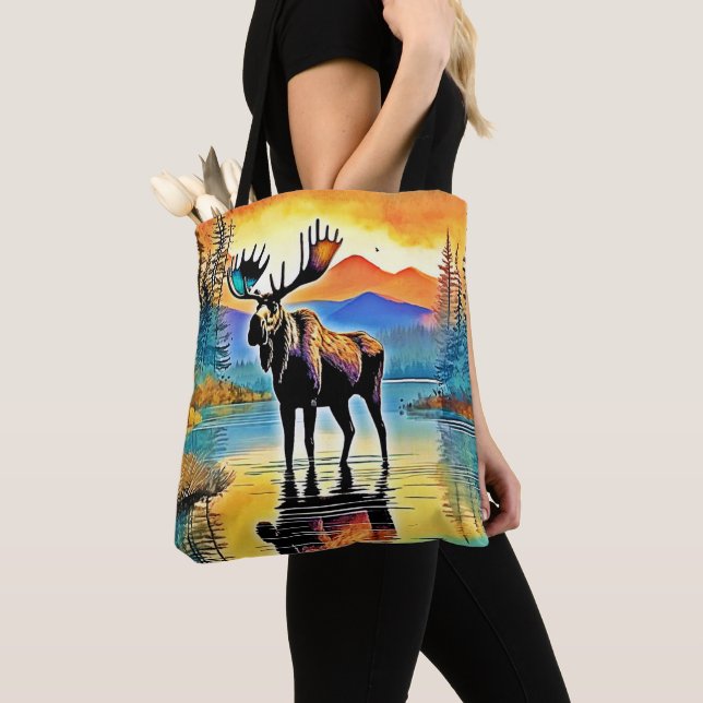 Moose Lake Sunset Majestät Tasche (Von Nahem)