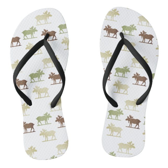 Moose Pattern Flip Flops (Fußbett)