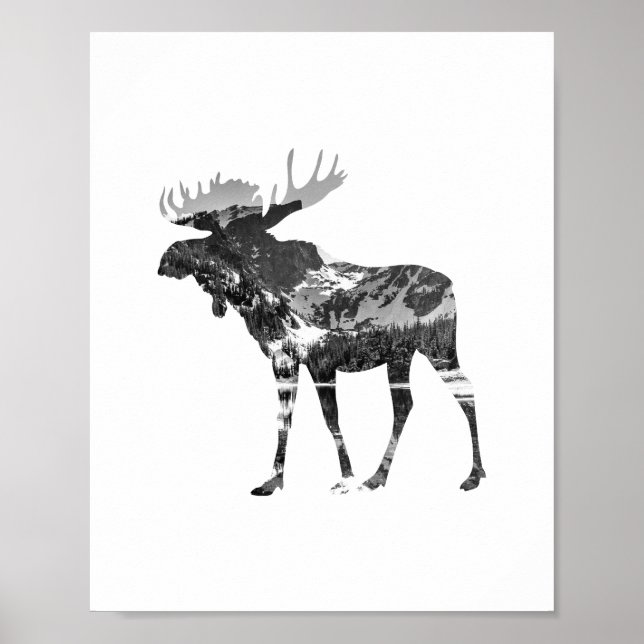Moose Poster Print (Vorne)