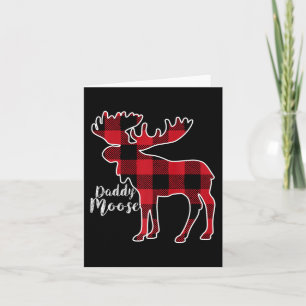Moose Red Kariert Buffalo Matching Family Pajama Karte