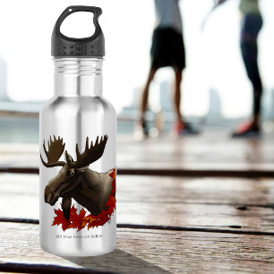 Moose Red Maple Blätter Edelstahlflasche