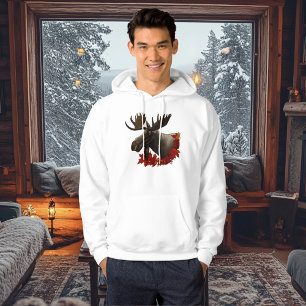 Moose Red Maple Blätter Hoodie