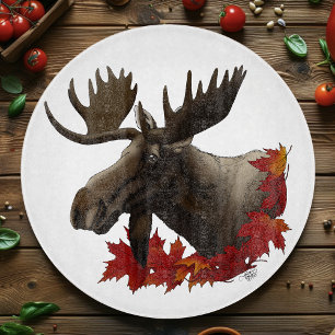 Moose Red Maple Blätter Schneidebrett