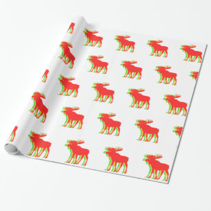 Moose Schattenfarben - Hintergrundfarbe auswählen Geschenkpapier