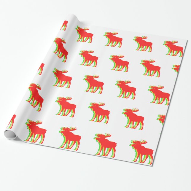 Moose Schattenfarben - Hintergrundfarbe auswählen Geschenkpapier (Ungerollt)