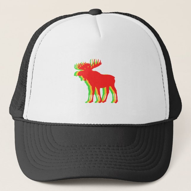 Moose Schattenfarben - Hintergrundfarbe auswählen Truckerkappe (Vorderseite)