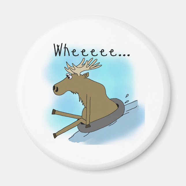 Moose Snow Tubing Magnet (Vorne)