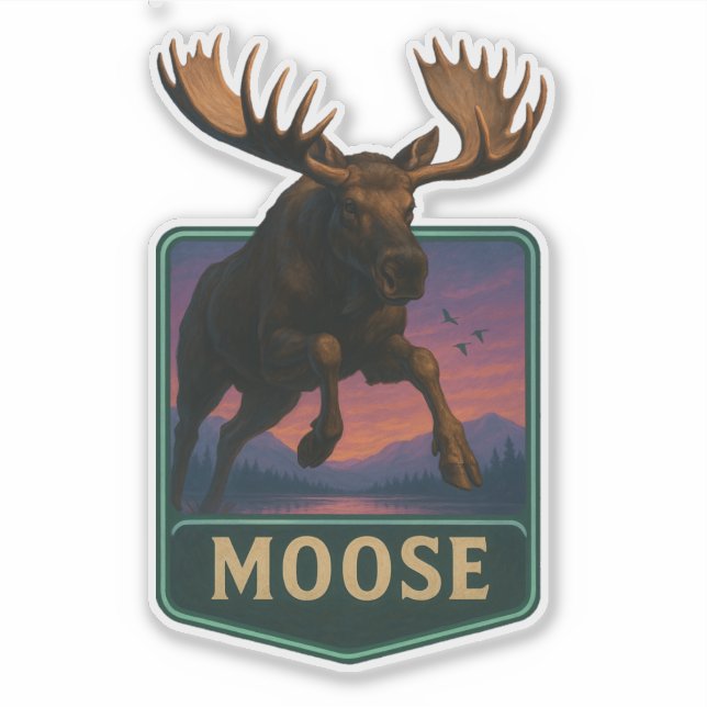 Moose Sticker (Vorderseite)