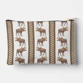 Moose Stripe Zipper Pouch Zubehörtasche