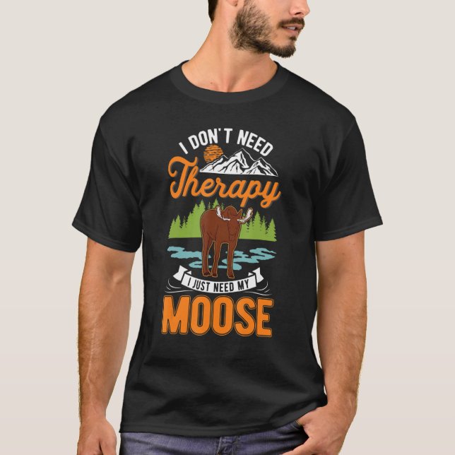 Moose Therapy Moose Antler Scandinavia Moose T-Shirt (Vorderseite)