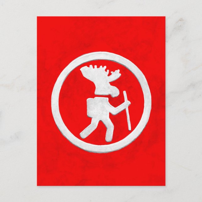 Moose Trail Marker Postkarte (Vorderseite)