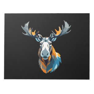 Moose Vector Art mit lebhaften Farben Notizblock