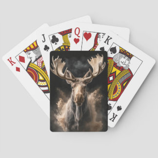 Moose Wild Animal Elegantes Dramatisches Nebelport Spielkarten