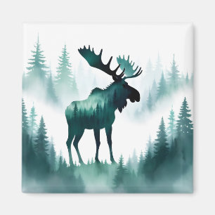 Moose Wildlife Animal Nature Forest Magnet