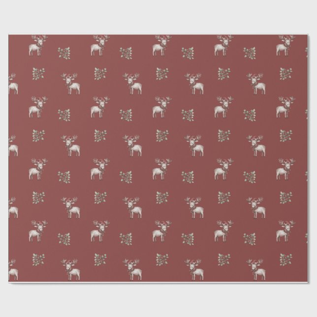 MooseBerry Wrapping Paper, Holiday Geschenk geben! Geschenkpapier (Flach)