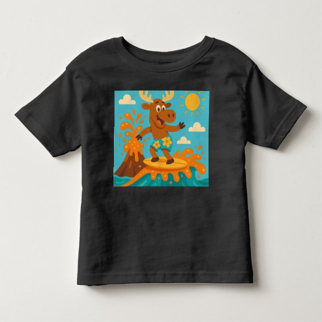 Moosecano Splash ! - Soda Volcano Surf T-Shirt Enf (Devant)